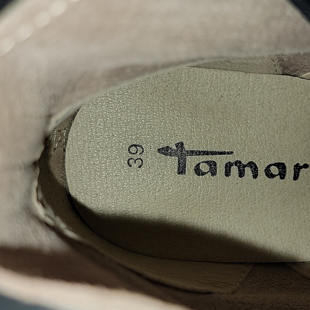 Tamaris Suede Beige Boots Size 39 - Picture 7 of 9